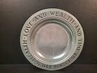 Wilton RWP Marked Pewter Health Love & Wealth Time to Enjoy Them 9" Plate