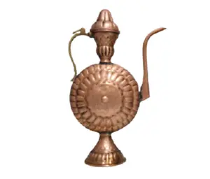 Antique Embossed Copper Teapot Middle Eastern Ornate Pitcher Tea Ewer Coffee Pot - Picture 1 of 9