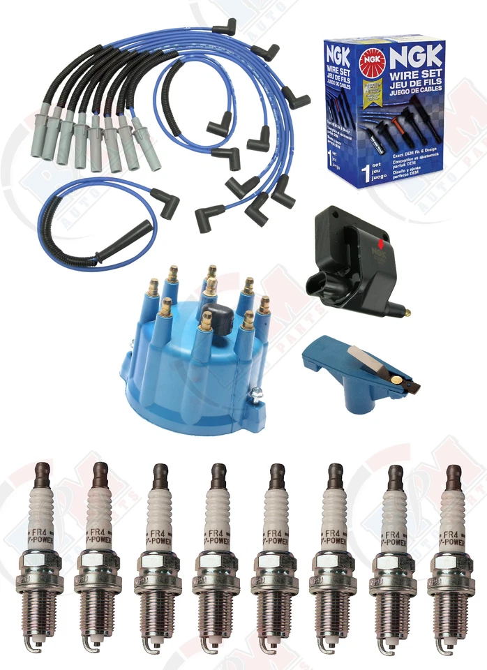 Tune-Up kit NGK Coil + Wires for Dodge Ram 1500 2500 Dakota B150 D150 5.2-5.9 - Image 1 of 1