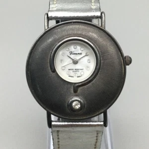 Wiener Uhr Damen 35mm silberfarben MOP Zifferblatt Lederband Frage neue Batterie - Bild 1 von 15