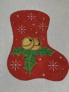 Handpainted Needlepoint Canvas 18ct Autumn Berries Christmas Stocking JWPO#024 - Picture 1 of 2