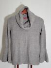 Saks Fifth Avenue Womens Size S/P Gray Knit Turtleneck Long Sleeve Sweater 