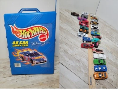 Vintage 1998 Hot Wheels Cars Carrying Storage Case 48 Car Organizer Tara 26 Cars - Image 1 of 4