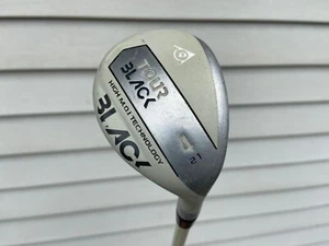 Right Handed Dunlop Tour Black 21 Degree 4 Hybrid w/ Graphite L Flex Shaft - Picture 1 of 10