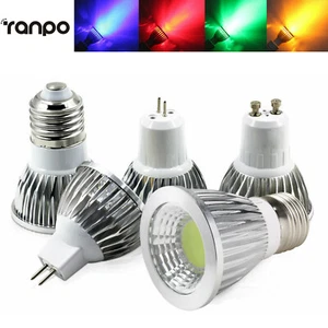 Foco LED COB regulable 12W E27 GU10 E14 MR16 B22 6W 9W Bombilla 12V 24V Lámparas BC - Imagen 1 de 17