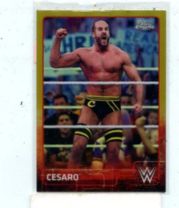 CESARO 2015 Topps Chrome WWE Gold Refractor #D /50 Cesaro #14 - Picture 1 of 1