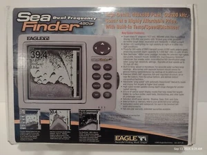 Eagle SeaFinder, 480DF, 50/200KHz Dual Freq, w/Speed & Depth Transducers, NEW - Picture 1 of 8