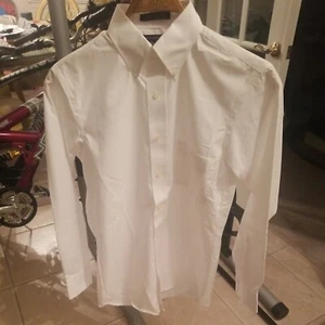 Barrington Mens Wrinkle Free Dress Shirt Size 14 1/2 32/33 white Long Sleeve - Picture 1 of 12