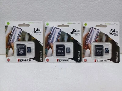 SCHEDA DI MEMORIA MICRO SD KINGSTON 16GB / 32GB / 64GB CLASSE 10 - Immagine 1 di 4