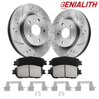 296mm Front Disc Rotors Ceramic Pads for Toyota Sienna 2004/2005/2006-2010 3.3L Foto 1 de 4