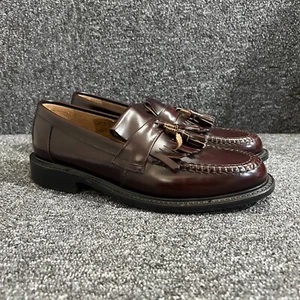 Mocasín Loake Brighton Oxblood Cuero Pulido Sin Cordones Borla Reino Unido 7 G Zapatos - Imagen 1 de 14