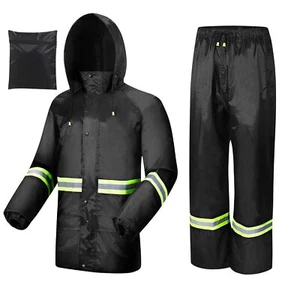 Rain Suits for Men Women Waterproof Breathable Rain Coats with Eye-Catching R... - Picture 1 of 6