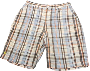 Abercrombie Fitch Mens Shorts Size 33 Vintage Flat Front Bermuda Moose Logo Y2K - Picture 1 of 10