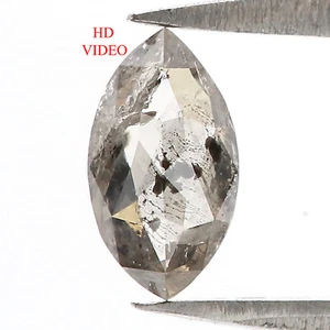 Diamante natural suelto corte marquesa 0,54 quilates 7,80 mm sal y pimienta diamante QL348 - Imagen 1 de 8