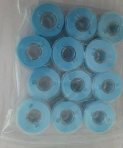 ###New 12x35m PALE BLUE sewing thread bobbins, HAND OR MACHINE - Picture 1 of 1