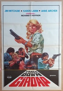 Trackdown ORIGINAL Turkish 1976 POSTER Karen Lamm unique Omer MUZ artwork - Foto 1 di 4