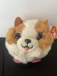 Ty Puffies Beanie Balls Plush TANNER the Brown Dog 4” NEW 2023 - Picture 1 of 7