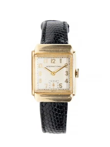Iwc 14k Gelbgold Armbanduhr Silber 11688 - Bild 1 von 3