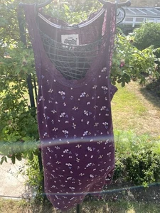 Superdry Vintage Style Lace Trim Women’s Best Top, Plum Floral Size M Excellent - Picture 1 of 5