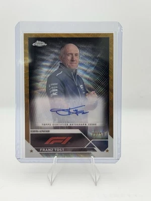 2023 Topps Chrome Formula 1 - Franz Tost #CAC-FT Gold Wave Refractor 13/50 + LOT - Image 1 of 4