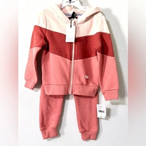 7 For All Mankind Years Toddler 2 Piece Fleece Hoodie Jacket & Pants Set NWT - Picture 1 of 7