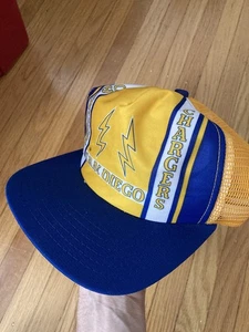 Vintage 80’s San Diego Chargers Snapback Trucker Hat NFL New Era- Made In USA - Picture 1 of 8