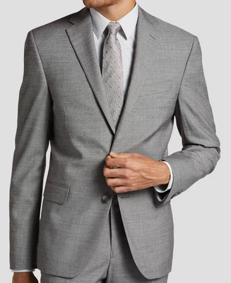 Awearness Kenneth Cole Executive Fit Wool Blend Suit Jacket Black/White Size 44R - Image 1 of 4