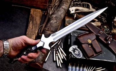 CFK Handmade AUS 8 Custom SHEEP HORN Toothpick Large Dagger Hunting Sword Knife - Image 1 of 4