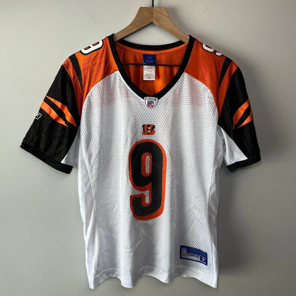 Camiseta para mujer Reebok NFL Cincinnati Bengals Carson Palmer 9 talla grande Foto 1 de 4