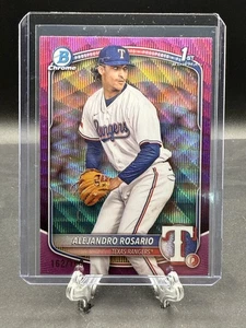 ALEJANDRO ROSARIO 2025 Bowman Chrome Fuchsia Wave Refractor #BCP-125 #d 162/199 - Picture 1 of 3
