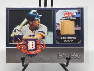 Alan Trammell 2006 Fleer Greats of the Game Tigers Greats Bat Relic #DET-AT - Picture 1 of 2
