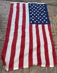 Vtg Amvets 50 Star American Flag 3x5’ Brass Eyelets Valley Forge Flag Co. Nylon - Picture 1 of 5
