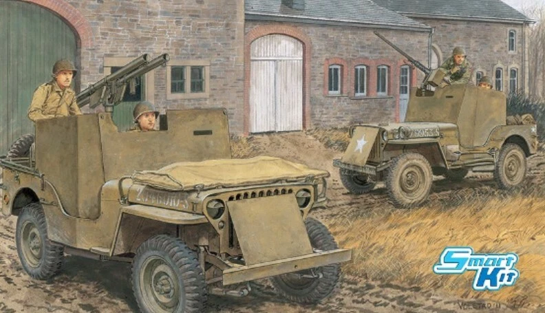 Armored 1/4-ton 4x4 Truck W/.50-cal Machine Gun 1:35 Plastic Model Kit - Immagine 1 di 1