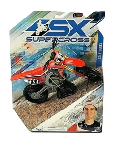 SX Supercross Cole Seely 1:10 Scale Red Honda Motorcycle 1st Edition #14 - Picture 1 of 2