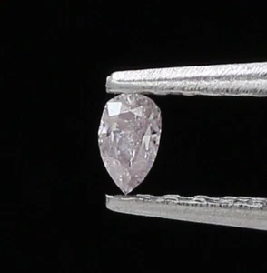 NATURAL DIAMOND 0.05TCW INTENSE PINK PEAR MODIFIED BRILLIANT CUT DIAMOND HD VDEO - Picture 1 of 13