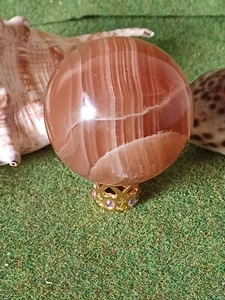 Honey Calcite Carved Gemstone Sphere 361g (B4) - Picture 1 of 3