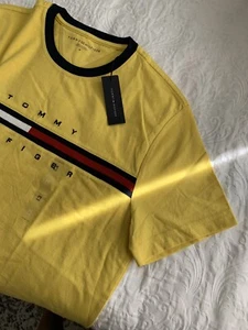 NWT Men's Tommy Hilfiger Short-Sleeve Tino Tee (T) Shirt Color Yellow - Picture 1 of 2