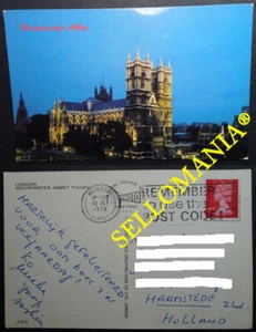 POSTCARD LONDON WESTMINSTER ABBEY FLOODLIT LONDRES ENGLAND INGLATERRA CC04852 UK - Picture 1 of 1