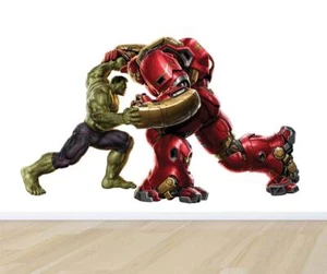 HULKBUSTER VS HULK Avengers Decal Removable WALL STICKER Decor Art Iron Man - Picture 1 of 1