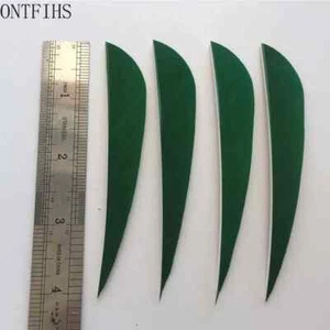 100PCS 4 Inch Parabolic Arrow Fletching Feathers Fletches RW LW - Picture 1 of 25