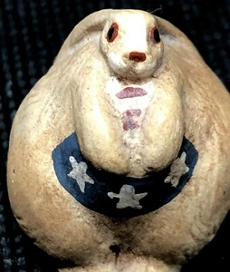 Cute Bunny Rabbit w Stars 1.5” Figurine 80's Vintage - Picture 1 of 7