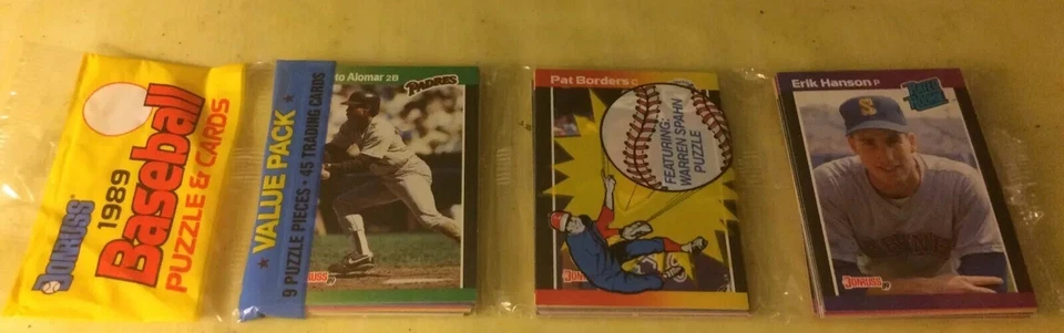 1989 Rack Pack Roberto Alomar Padres Pat Borders Blue Jays Erik Hanson Mariners - Image 1 of 2