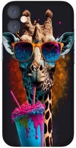 Hülle für iPhone 16 aus weichem Kunststoff, TPU Gel, Design (Giraffe) - Bild 1 von 3