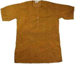 Krishna Bengali Mustard Kurta Short Sleeve (BKMS) - Picture 1 of 1