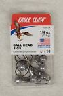 Eagle Claw WBH14 Silver Ball Head Jigs 1/4oz 10PK