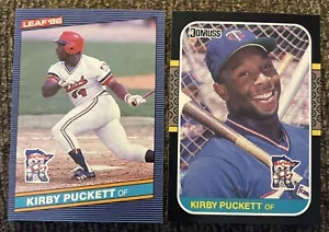 Kirby Puckett 1986 Leaf #69 and 1987 Donruss #149 - Picture 1 of 2