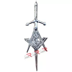 Brand New Masonic Sword Kilt Pin Accessory Kilts Chrome Finish Sporrans Hoses - Picture 1 of 3