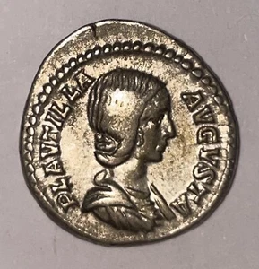 EMPIRE Plautilla Caracalla Wife Venus Cupid 202AD Ancient Silver Roman Coin D241 - Picture 1 of 2