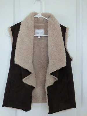 Chaleco Delia's Marrón Microgamuza Sherpa Forrado de Vellón Talla XS Excelente Estado Foto 1 de 3