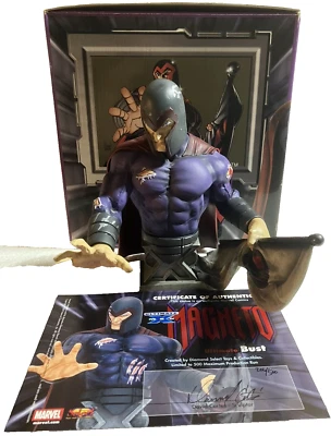 Ultimate X-Men ~ BUSTO MAGNETO EDICIÓN ESPECIAL ~#206/500~ CERTIFICADO DE AUTENTICIDAD FIRMADO~Diamante ~ Casi nuevo Foto 1 de 4